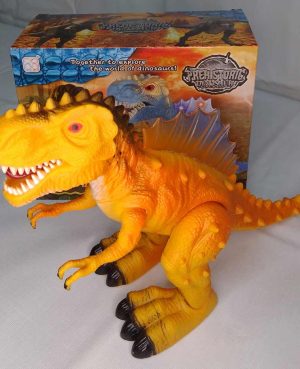 Dinosaurio plástico a pila