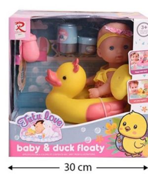 Muñeca bebé con pato & accesorios